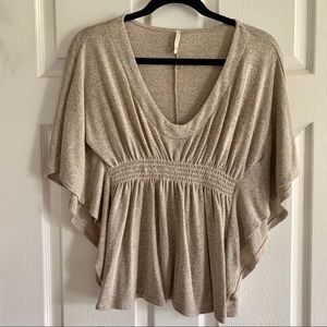Olivia Moon Tan Wombat Blouse (M)